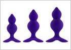 FeelzToys Bibi Twins Buttplug Set - Violett (3 Analplugs)