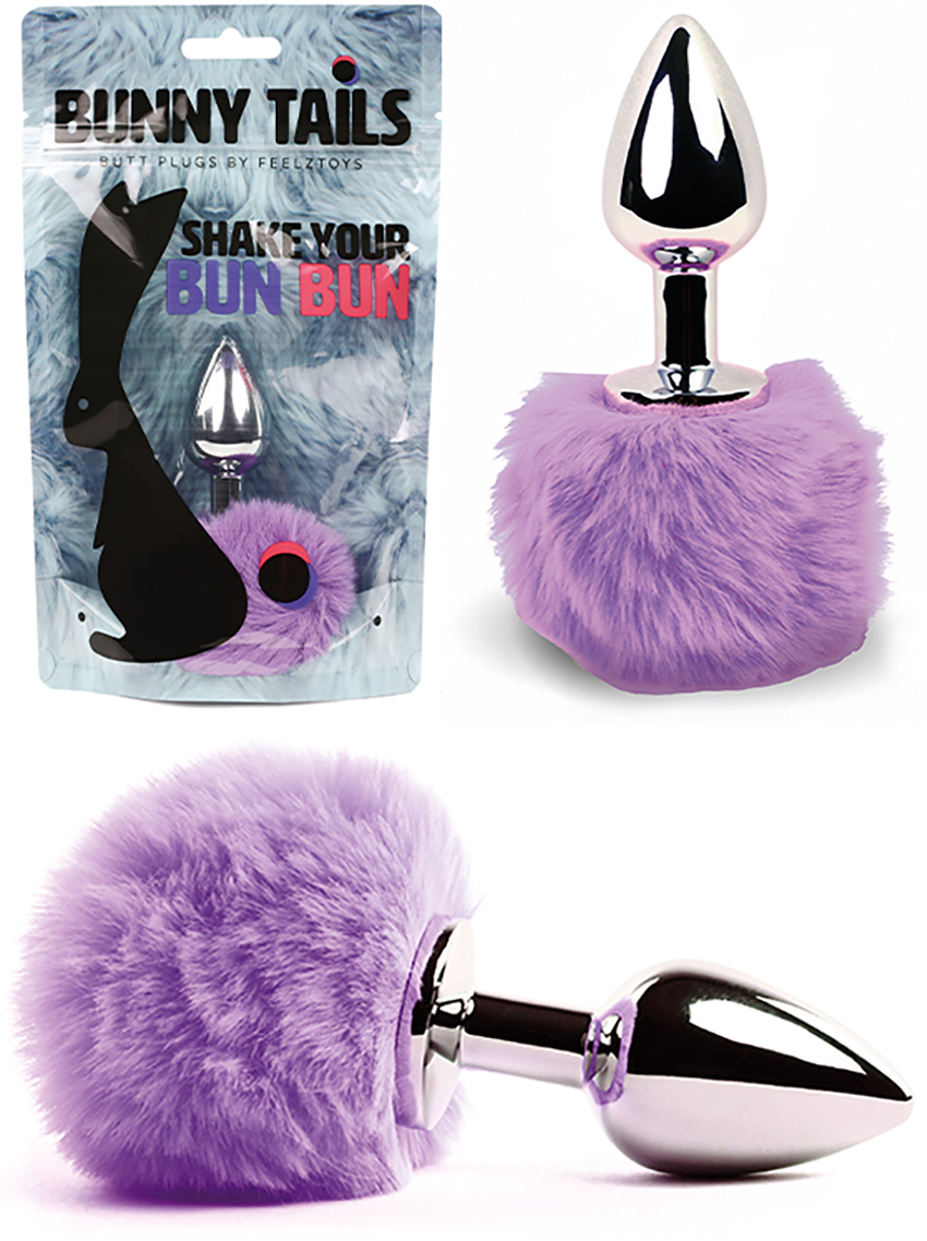 FeelzToys Bunny Tails butt plug - Purple