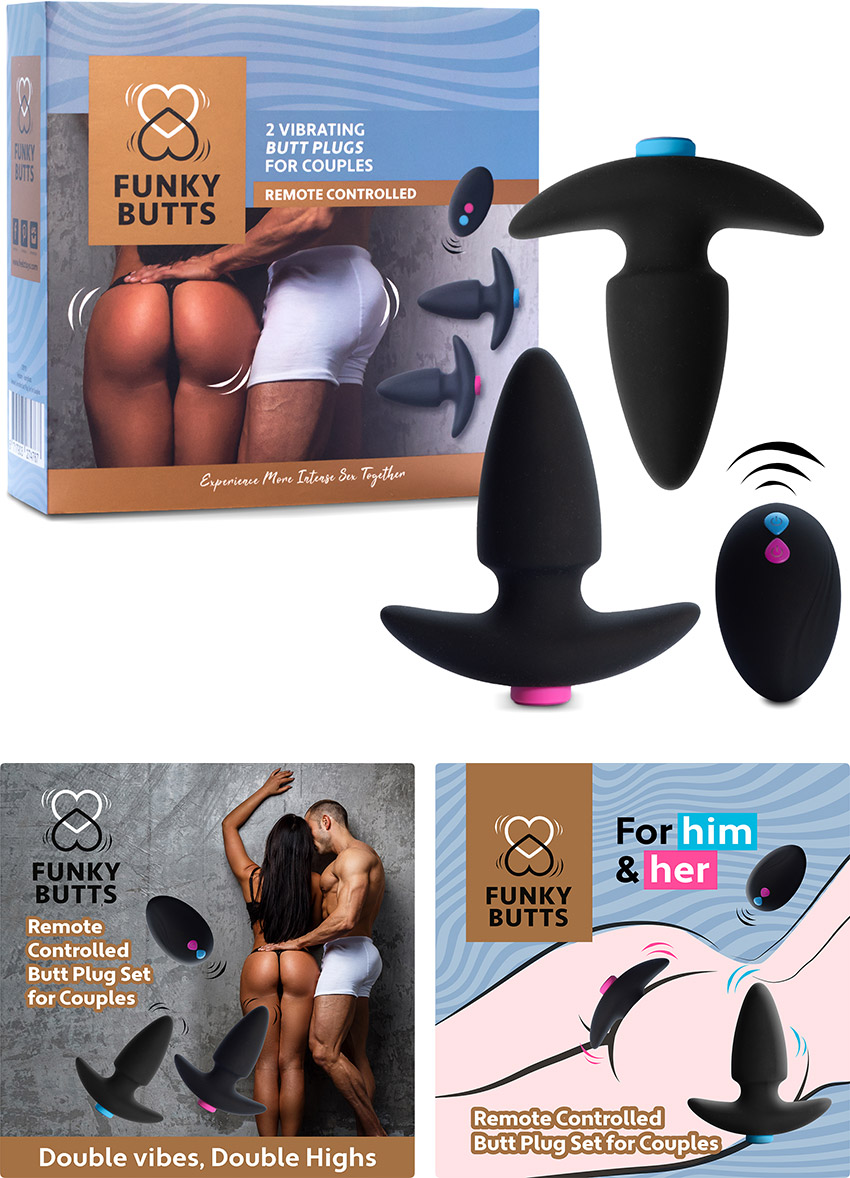 FeelzToys Funky Butts remote control butt plugs for couples