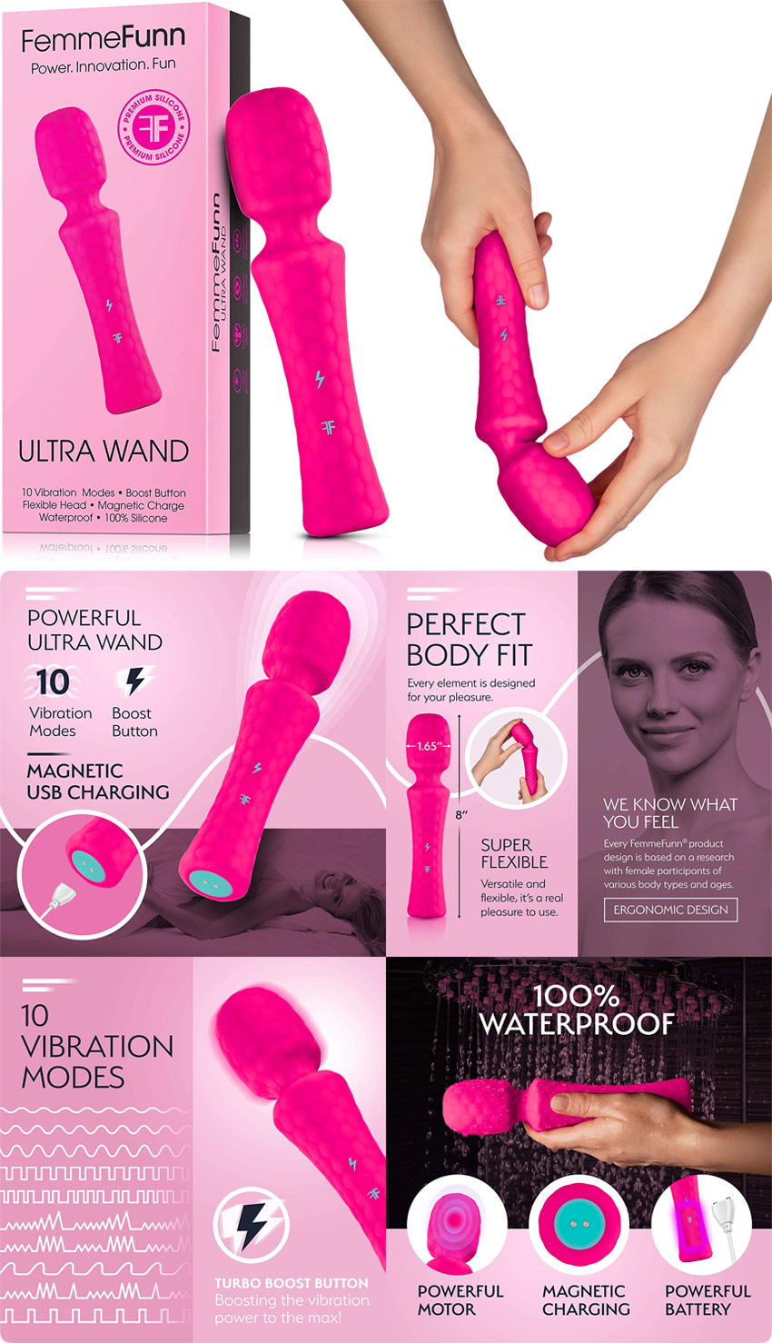 FemmeFunn Ultra Wand ultra powerful wand vibrator