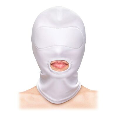 Fetish & Fashion |&nbsp;Unisex-Kopfmaske mit nur 1 Mundöffnung | Weiss
