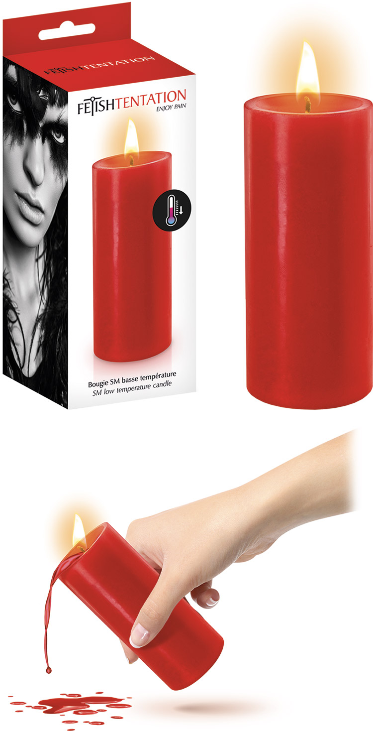Fetish Tentation Low-temperature paraffin candle - Red