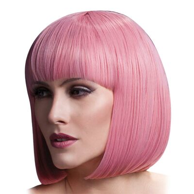 Fever Wigs Elise | Perruque avec une chevelure rose coupée au carré