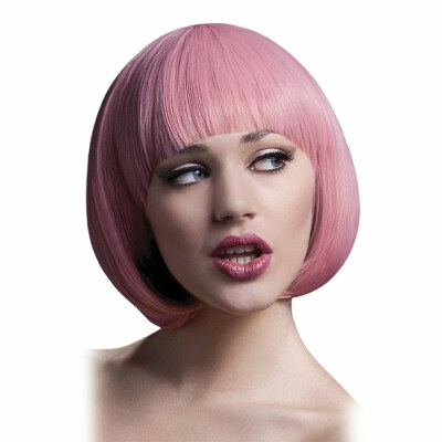 Fever Wigs Mia | Perruque courte avec cheveux roses et frange
