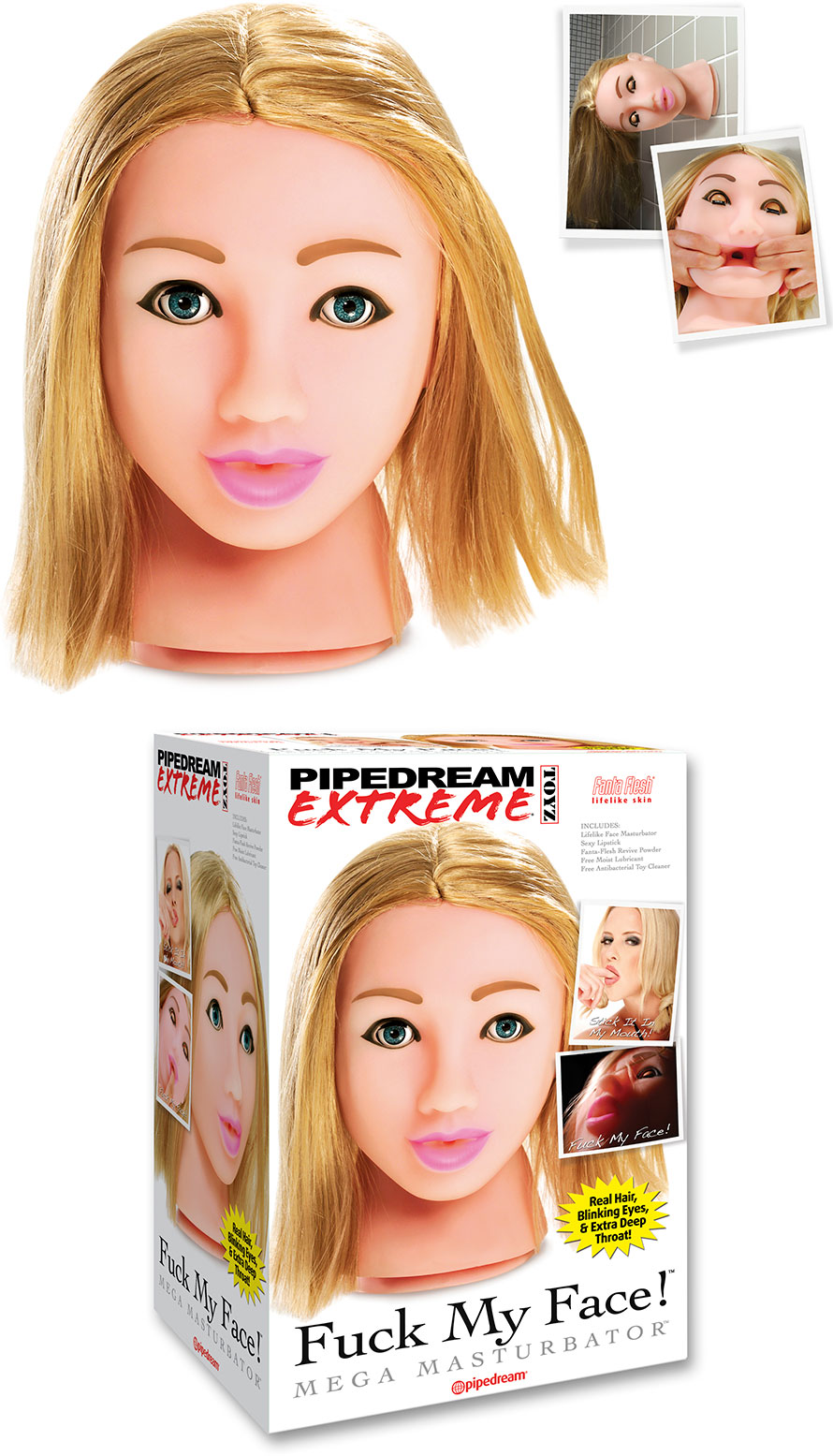 Pipedream Extreme Fuck My Face Blonde Mega