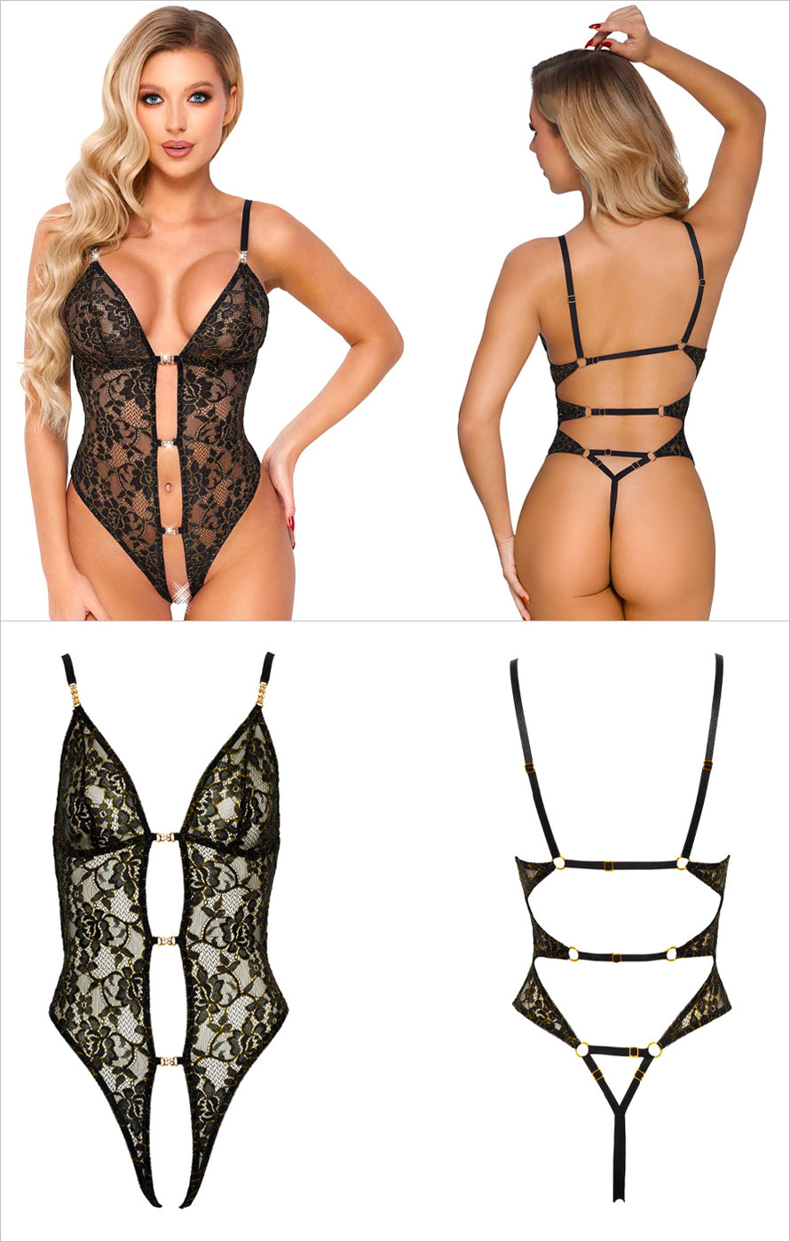 Fina Abierta Body Gold - Schwarz