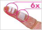 Guaina stimolante per punto G per dito Finger Skin DX G-3 (6x)