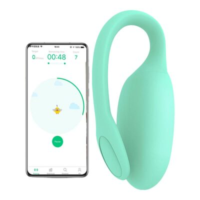 FitCute Kegel Rejuve | Vernetzter Dammtrainer aus grünem Silikon