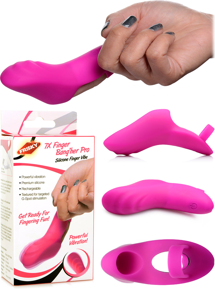 Dito vibrante in silicone Frisky 7X Finger Bang Her Pro