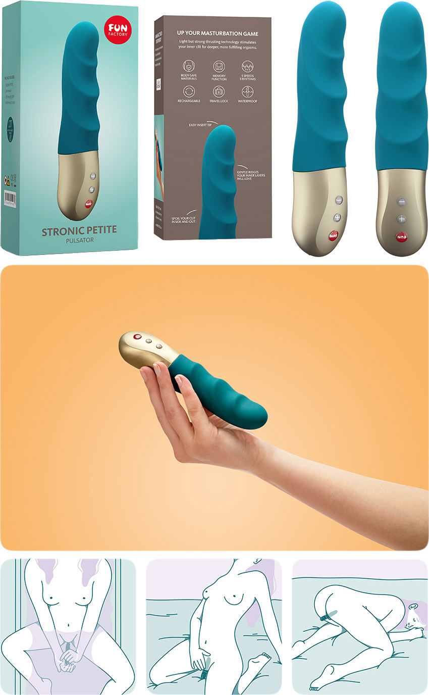 Fun Factory StronicPetite - Sextoy  pulsations - Bleu