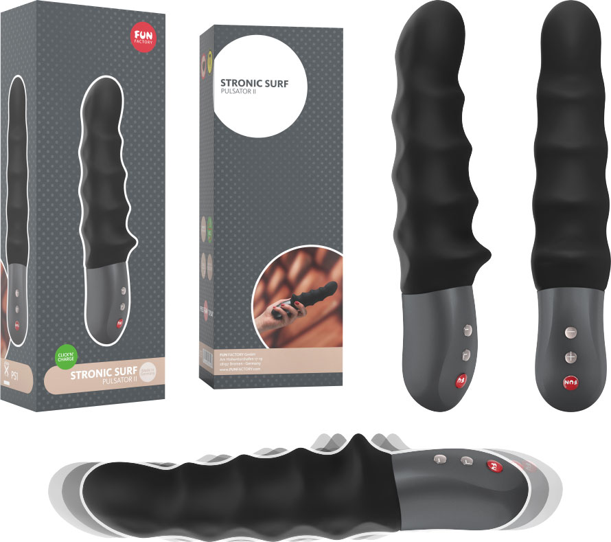 Fun Factory Stronic Surf - Pulsating sex toy - Black