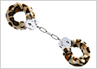 Handschellen mit Fell - Leopard