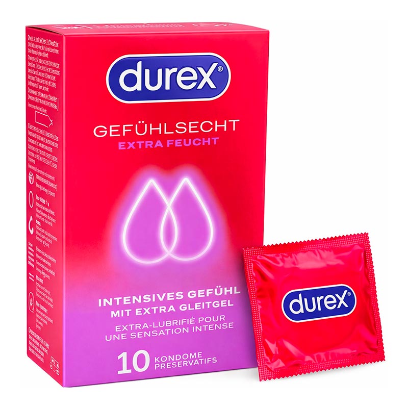 Durex Feeling Extra Feucht (10 Préservatifs)