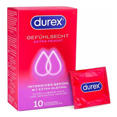 Durex Feeling Extra Feucht | 10 Préservatifs extra lubrifiés