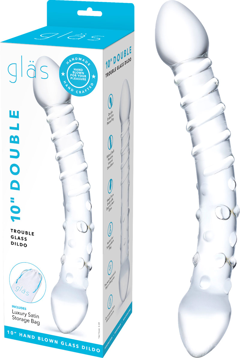Gläs Double Trouble Glass dildo