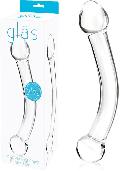 Gläs Curved G-Spot Glasdildo