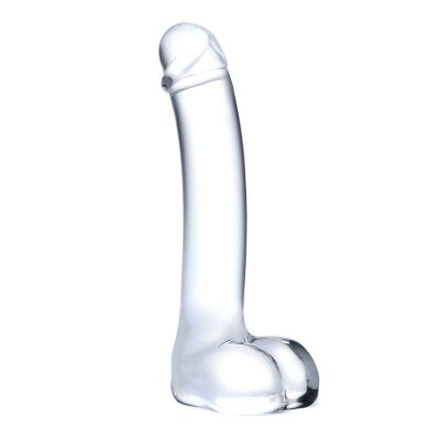 Gläs Realistic Curved G-Spot | Glasdildo der einen Penis reproduziert
