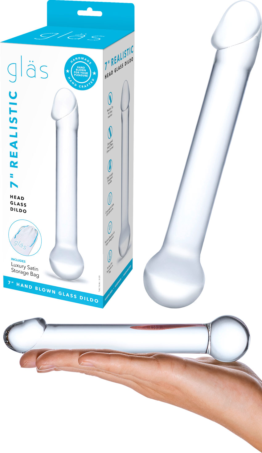 Dildo di vetro Gls Realistic Head