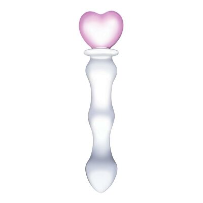 Gläs 8" Sweetheart | Dildo en verre avec poignée en forme de coeur