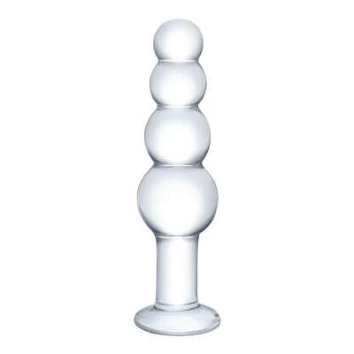 Gläs Beaded Butt Plug | Plug anal en verre composé de 4 sphères