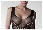 Grey Velvet Bodystocking 20004 - Schwarz (XS/XXL)