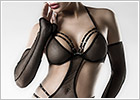 Grey Velvet Body Set 14490 - Noir (XS/M)