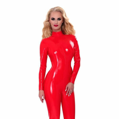 Combinaison moulante en datex Guilty Pleasure - Rouge