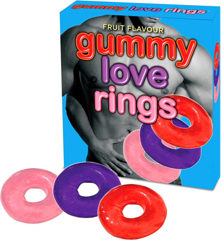 Gummy Love Rings - Anelli per pene commestibili in gomma - 3 pezzi