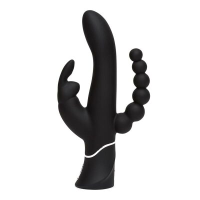 Happy Triple Rabbit Curve | Vibromasseur rabbit en silicone soyeux