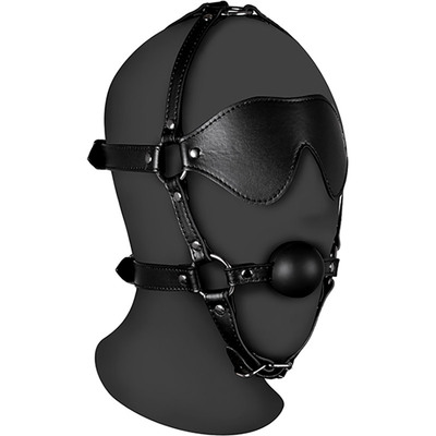 Ouch! Xtreme | Kopfharness in schwarz | BDSM