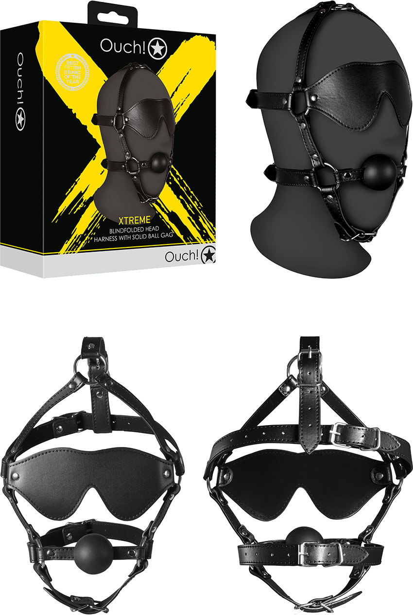 Ouch! Xtreme | Head harness in black | BDSM