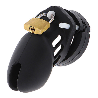 Hidden Desire Extreme | Cage de chasteté en silicone noir | Petit model