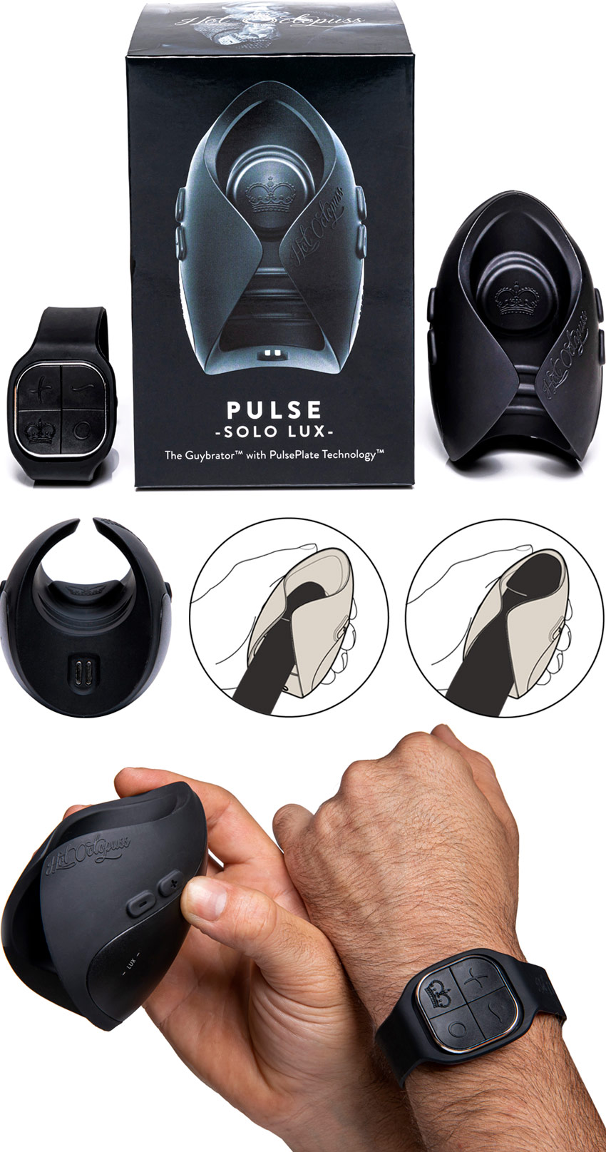 Hot Octopuss PULSE Solo Lux (with remote control wristband)