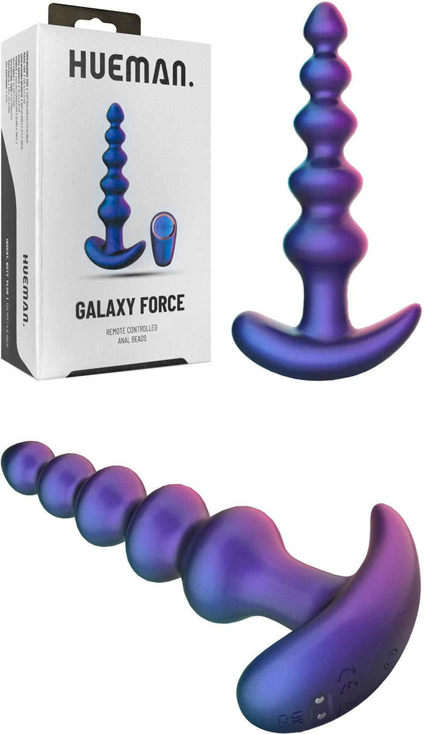 Hueman Galaxy Force | Vibrating anal rosary | Remote control