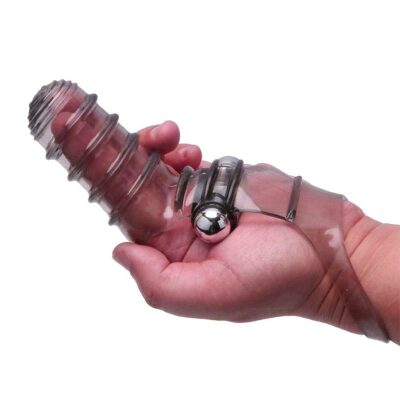 Vibro Finger Ribbed | Stimulations- und Vibrationshülle für 2 Finger