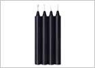 Paraffin wax candle for BDSM games - Black (4 candles)