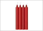 Paraffin wax candle for BDSM games - Red (4 candles)