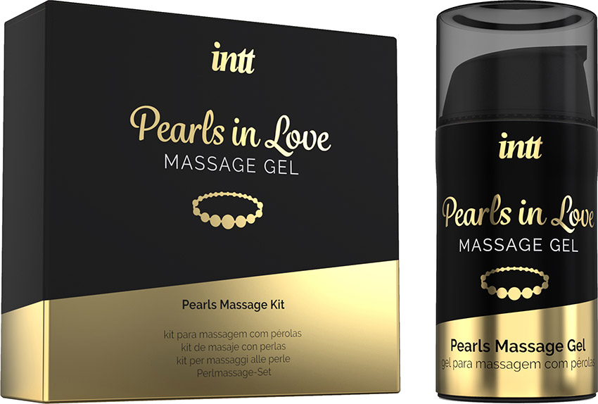 Kit de gel de massage et collier de perles Intt Pearls in Love - 15 ml