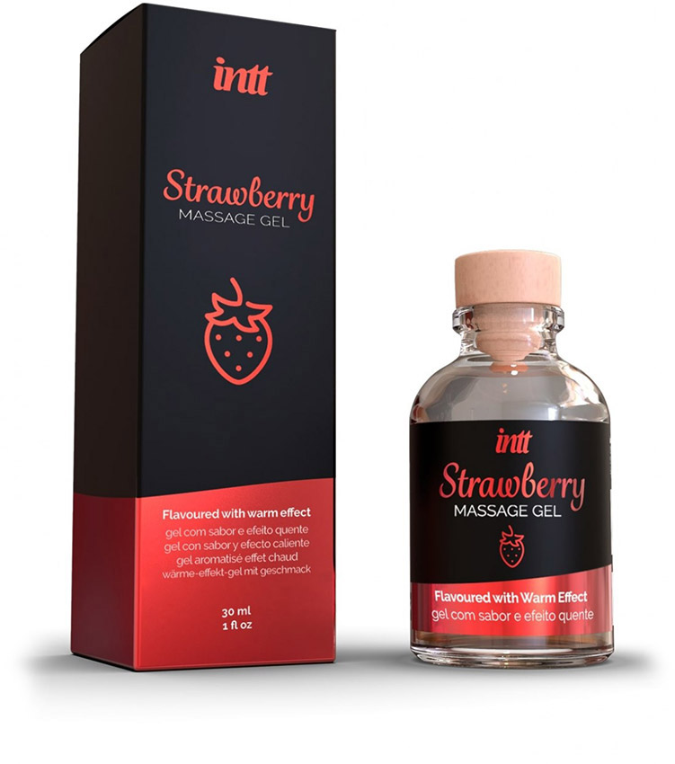 Intt Strawberry Heating massage gel Flavoured and kissable