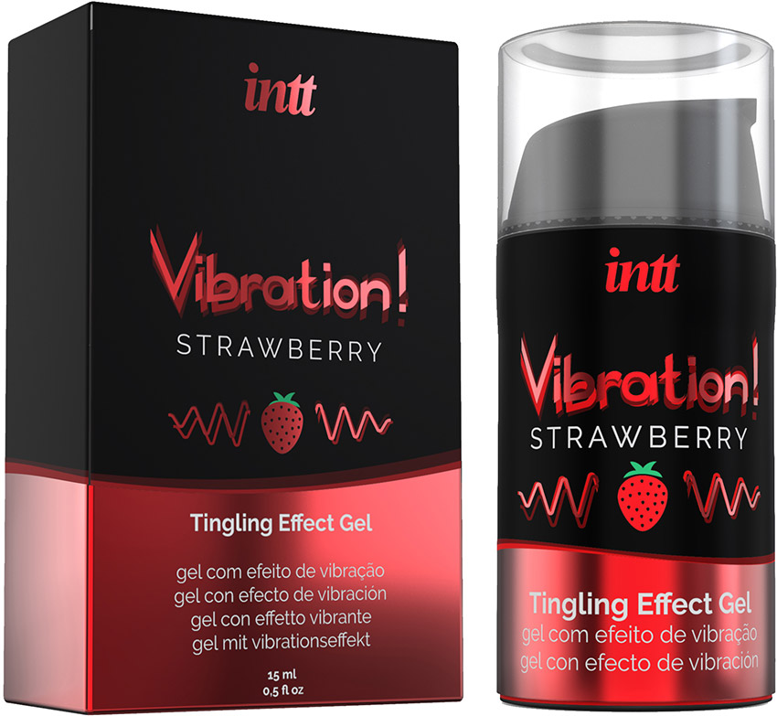 Gel amplificateur d'orgasme Intt Vibration! Strawberry - 15 ml