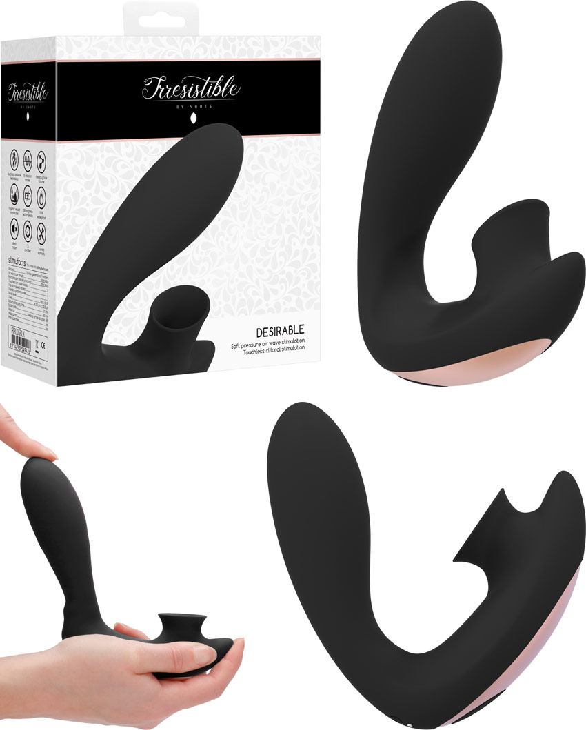 Stimulateur clitoridien et point G Irresistible Desirable - Noir
