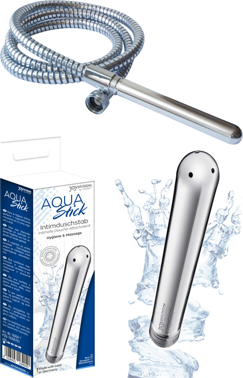 AQUAstick douche shower head with hose - Silver