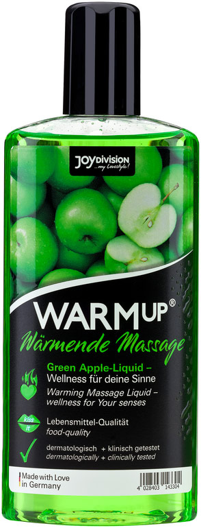 Olio da massaggio riscaldante JoyDivision WARMup - Mela verde