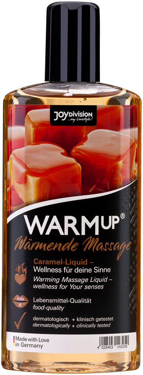 Olio da massaggio riscaldante JoyDivision WARMup - Caramello