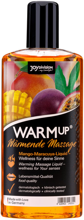 JoyDivision WARMup warming massage oil - Mango & Passion