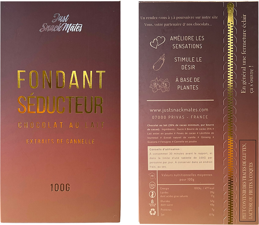 Aphrodisierende Schokolade Fondant Séducteur - Milchschokolade