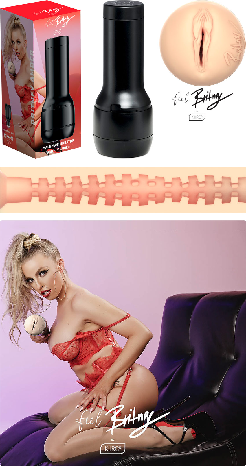 Kiiroo Feel Britney Amber | Masturbateur pour homme