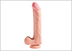 King Cock Plus 3D realistic dildo with testicles - 27 cm - Beige