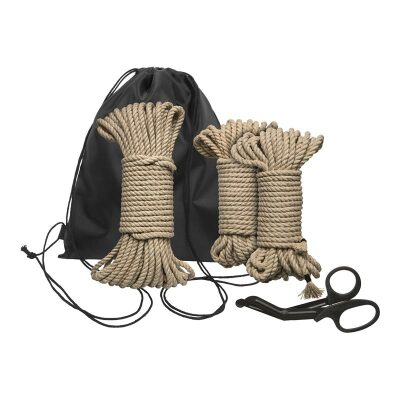 Kink Bind & Tie | Kit d'initiation au bondage (3 cordes et ciseaux)