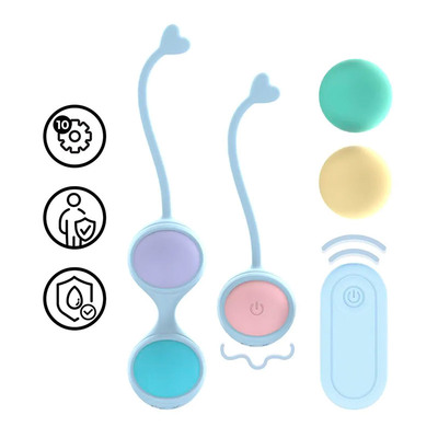 Loveline Kegel | Geishakugel-Set | 1 vibrierende & 4 gewichtete Kugeln